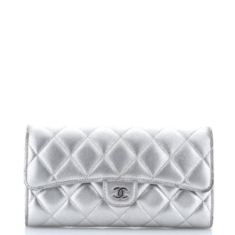 Chanel L-Flap Wallet Quilted Lambskin Long