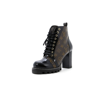 Louis Vuitton Women's Star Trail Ankle Boots Monogram Canvas with Patent
