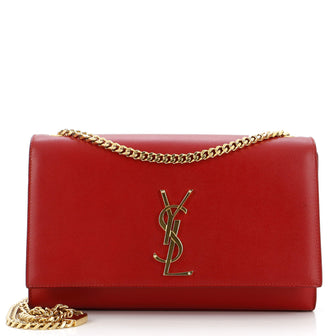 Saint Laurent Classic Monogram Crossbody Bag Grainy Leather Medium