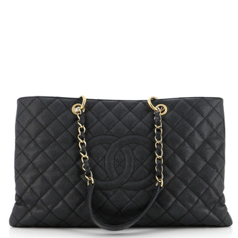 Chanel Grand Shopping Tote Quilted Caviar XL