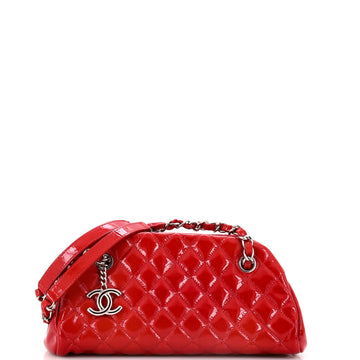 Chanel Just Mademoiselle Bag Quilted Patent Small