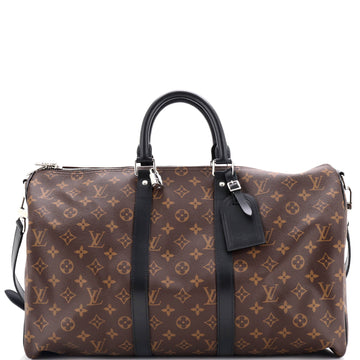 Louis Vuitton Keepall Bandouliere Bag Macassar Monogram Canvas 45