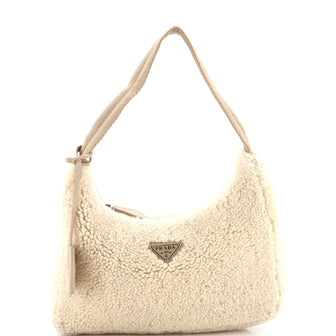 Prada Re-Edition 2000 Hobo Shearling Mini