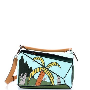Loewe Puzzle Bag Limited Edition Ken Price Easter Island Printed Leather Small