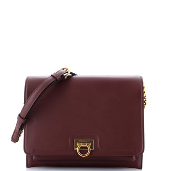 Salvatore Ferragamo Trifolio Flap Bag Leather Medium