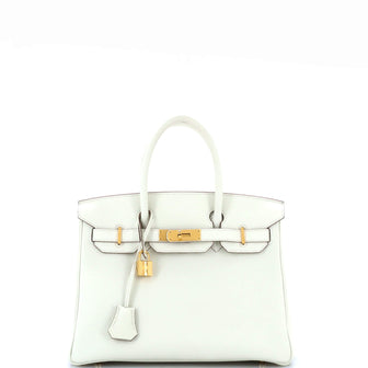 Hermes Birkin Handbag Light Togo with Gold Hardware 30