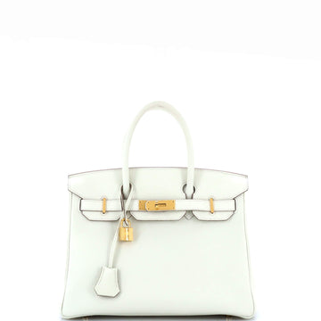 Hermes Birkin Handbag Light Togo with Gold Hardware 30