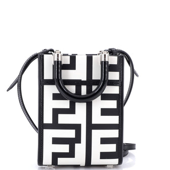 Fendi x Marc Jacobs Sunshine Shopper Tote Printed Leather Mini