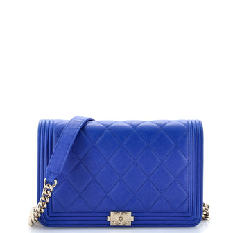 Chanel Boy Wallet on Chain Quilted Caviar