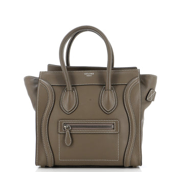 Celine Luggage Bag Grainy Leather Micro