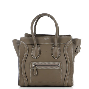 Celine Luggage Bag Grainy Leather Micro