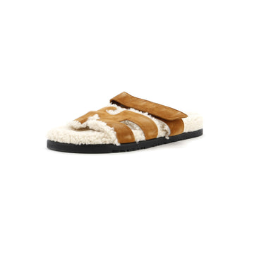 Hermes Women's Chypre Sandals Suede with Shearling
