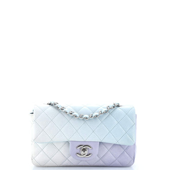 Chanel Classic Single Flap Bag Quilted Ombre Lambskin Mini