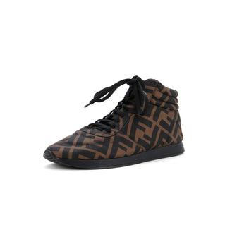 Fendi Women's High-Top Sneakers Zucca Nylon