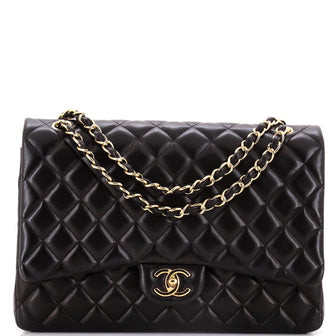 Chanel Classic Double Flap Bag Quilted Lambskin Maxi