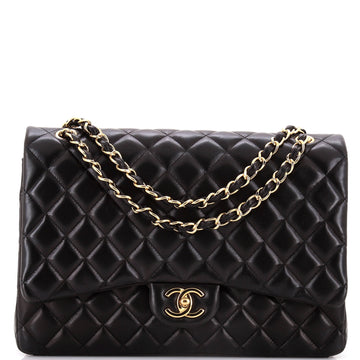 Chanel Classic Double Flap Bag Quilted Lambskin Maxi