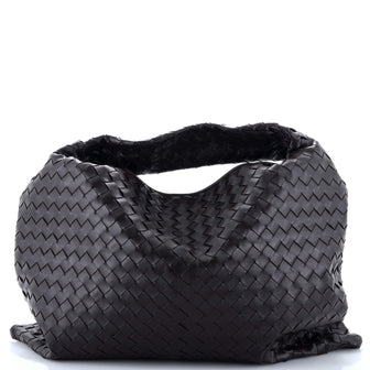 Bottega Veneta Hop Hobo Intrecciato Leather Large