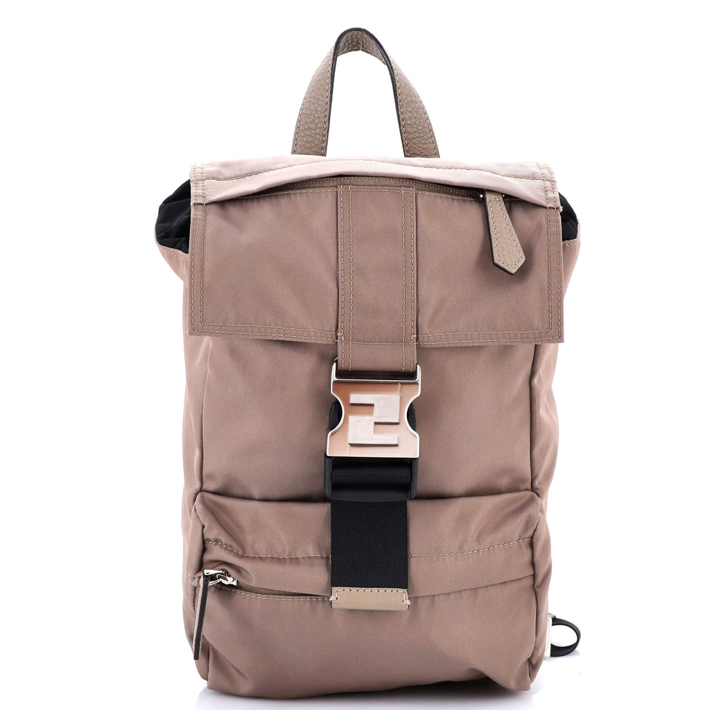 fendiness mini backpack Fendi Fendiness Backpack Nylon Small Brown 327236176