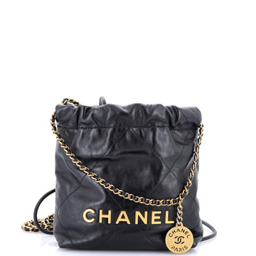 Chanel 22 Chain Hobo Quilted Calfskin Mini