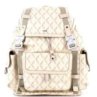Christian Dior Hit the Road Backpack CD Diamond Coated Canvas
