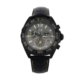 Tag Heuer Formula 1 Senna Chronograph Quartz Watch PVD Stainless Steel and Leather 43