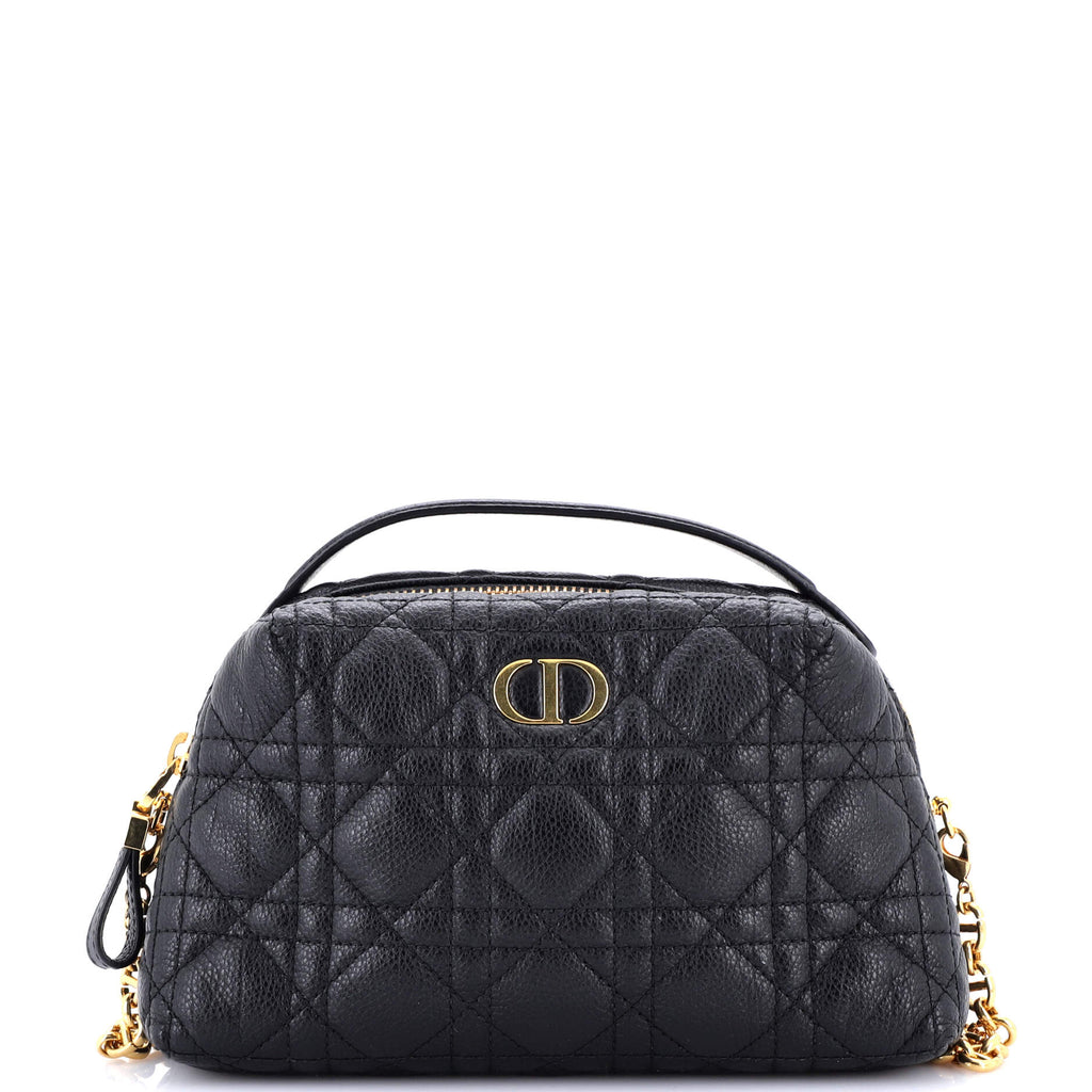 Christian Dior Caro D-Cosy Bag Quilted Calfskin Mini Black 32723665