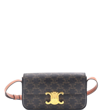 Celine Triomphe East-West Shoulder Bag Triomphe Coated Canvas