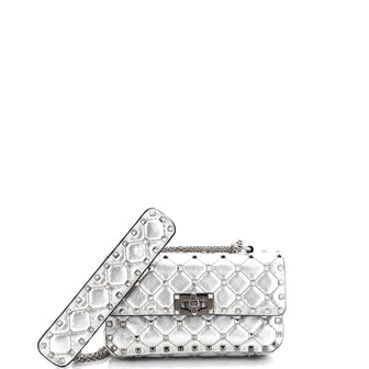 Valentino Garavani Rockstud Spike Flap Bag Quilted Leather Small