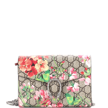 Gucci Dionysus Chain Wallet Blooms Print GG Coated Canvas Small