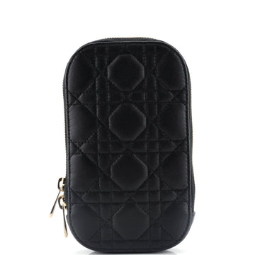 Christian Dior Lady Dior Phone Holder on Chain Cannage Quilt Lambskin