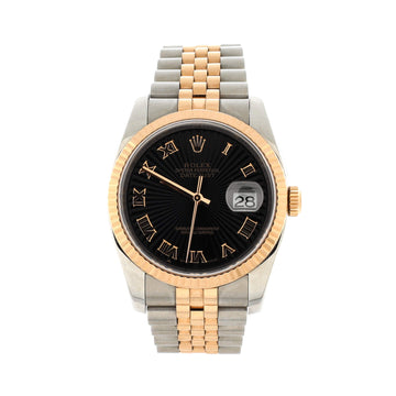 Rolex Oyster Perpetual Datejust Automatic Watch Stainless Steel and Rose Gold 36