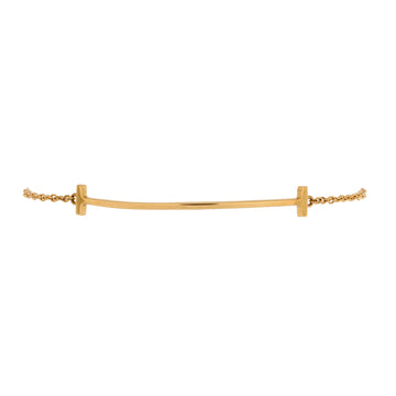 Tiffany & Co. T Smile Chain Bracelet 18K Yellow Gold Medium