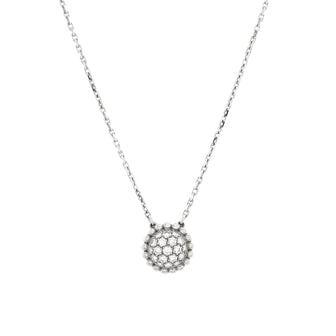 Van Cleef & Arpels Perlee Pendant Necklace 18K White Gold and Diamonds
