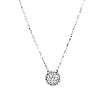 Van Cleef & Arpels Perlee Pendant Necklace 18K White Gold and Diamonds