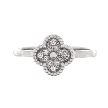 Van Cleef & Arpels Sweet Alhambra Ring 18K White Gold and Diamonds