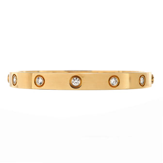 Cartier Love 10 Diamond Bracelet 18K Yellow Gold with Diamonds