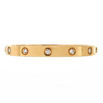 Cartier Love 10 Diamond Bracelet 18K Yellow Gold with Diamonds