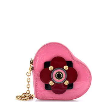 Louis Vuitton Heart Coin Purse Monogram Vernis with Applique