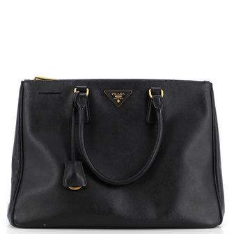 Prada Double Zip Lux Tote Saffiano Leather Medium
