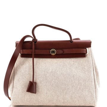 Hermes Herbag Toile and Leather PM