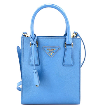 Prada Lux Convertible Shopper Tote Saffiano Leather Mini