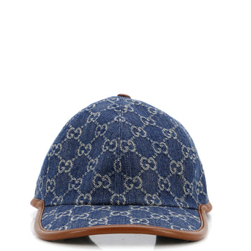 Gucci Baseball Cap GG Denim with Leather