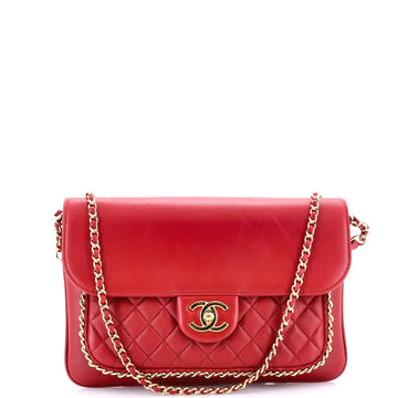 Chanel Unchained Flap Crossbody Bag Quilted Lambskin Medium