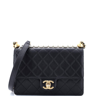 Chanel Chic Pearls Flap Bag Quilted Lambskin Small