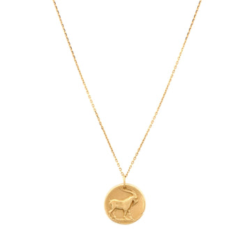 Zodiac Pendant Necklace 18K Yellow Gold