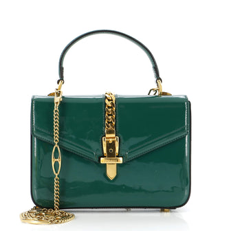 Gucci Sylvie 1969 Top Handle Bag Patent Mini