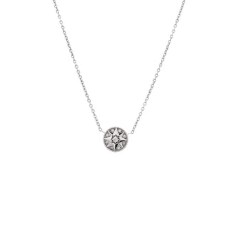 Christian Dior Rose des Vents Necklace 18K White Gold with Diamonds Small