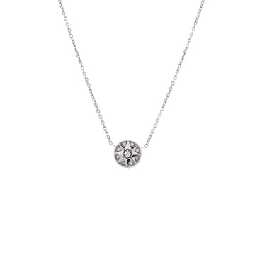 Christian Dior Rose des Vents Necklace 18K White Gold with Diamonds Small