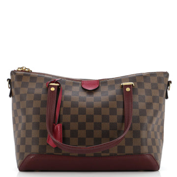 Louis Vuitton Hyde Park Handbag Damier with Leather