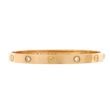 Cartier Love 4 Diamond Bracelet 18K Yellow Gold with Diamonds